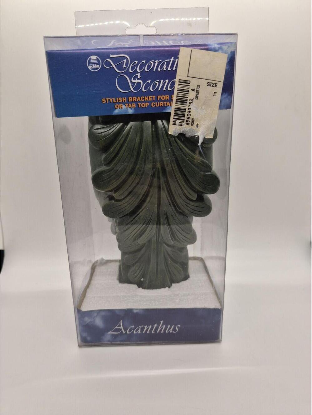 Green Resin Corbel Scroll Leaf Curtain Scarf Bracket Window Wall Decor (1)
